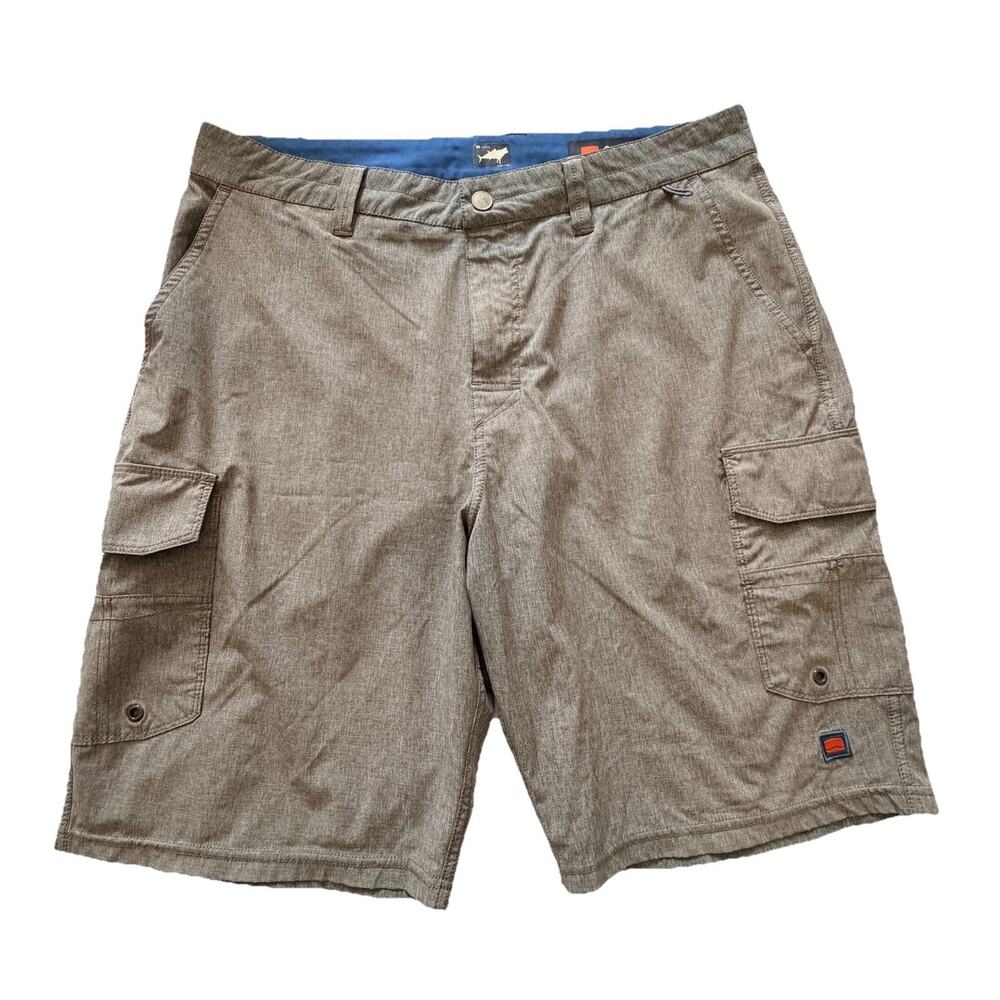 Cova Hybrid Mens Performance Shorts Logo Cargo Pocket Sz 34